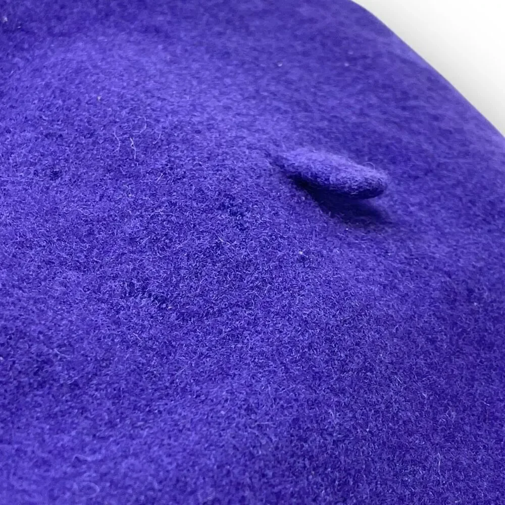 KB Beret Hat Purple Wool Felt Classic Beret Cap Cabbie Newsboy Women’s OSFM